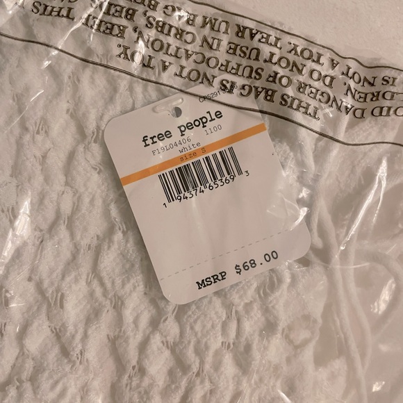 NWT Free People White Adella Top Size S - Picture 6 of 14